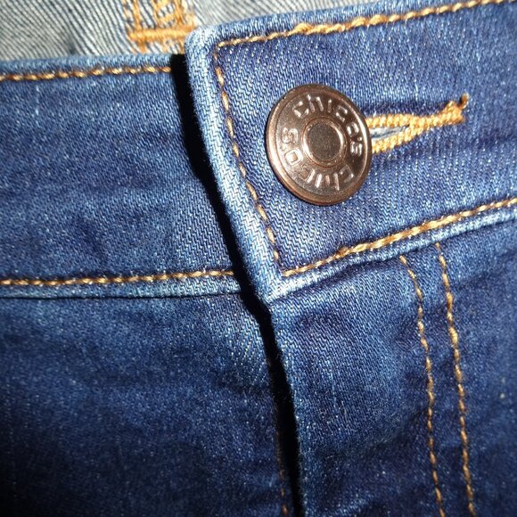 CHICOS 3.5 18 PLATINUM Jeans Womens Blue Denim Crop 95 Cotton - Picture 7 of 14